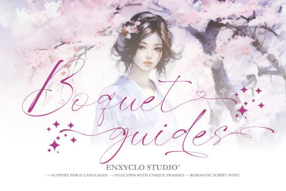 Bouquet Guides Font: A Romantic Script for Elegant Designs