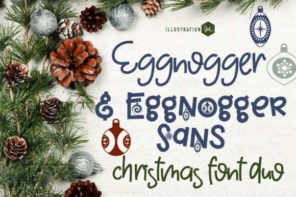 Eggnoger Duo Font: A Cozy Handwritten Set for Seasonal Designs