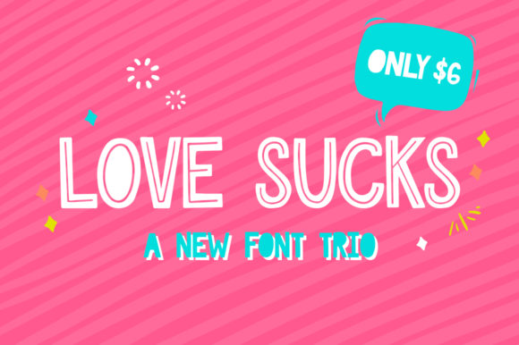 Love Sucks Font Trio: A Modern Design Powerhouse